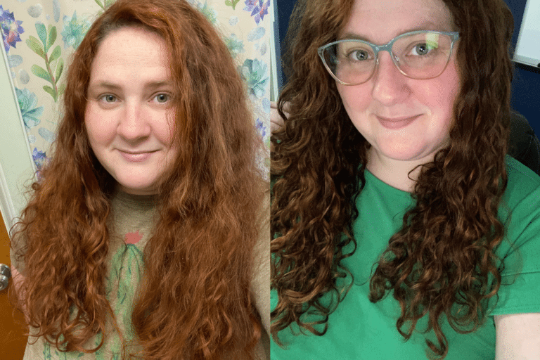 Bridget Curls Before and After Virtual Curl School